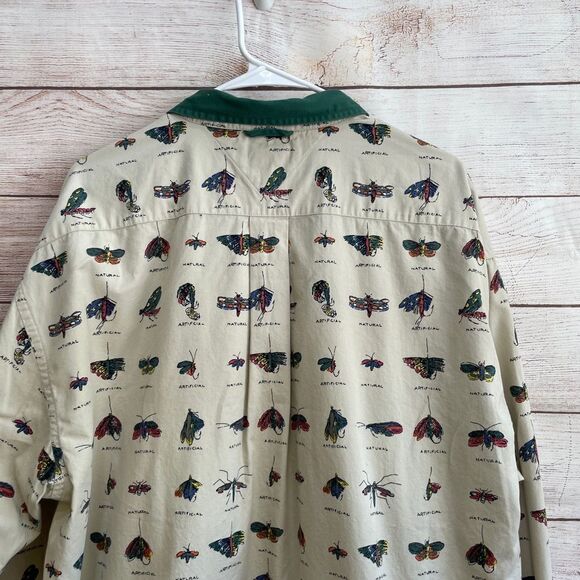 VINTAGE TOMMY HILFIGER SHIRT IN FLY FISHING PRINT - Picture 6 of 8